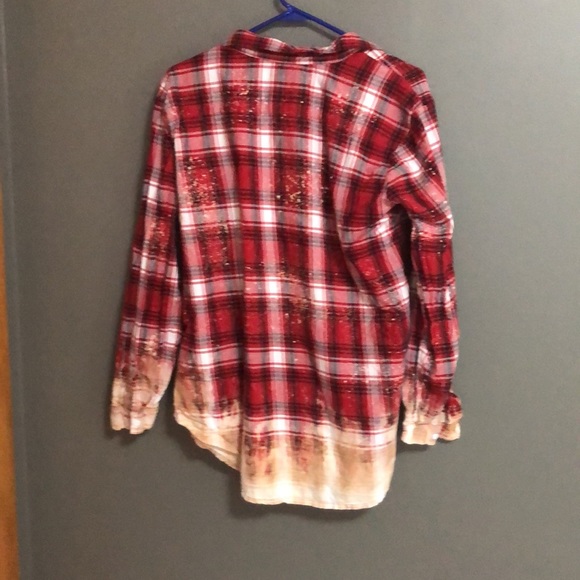 Sz XL hand dipped dyed button down shirt. - Picture 2 of 2